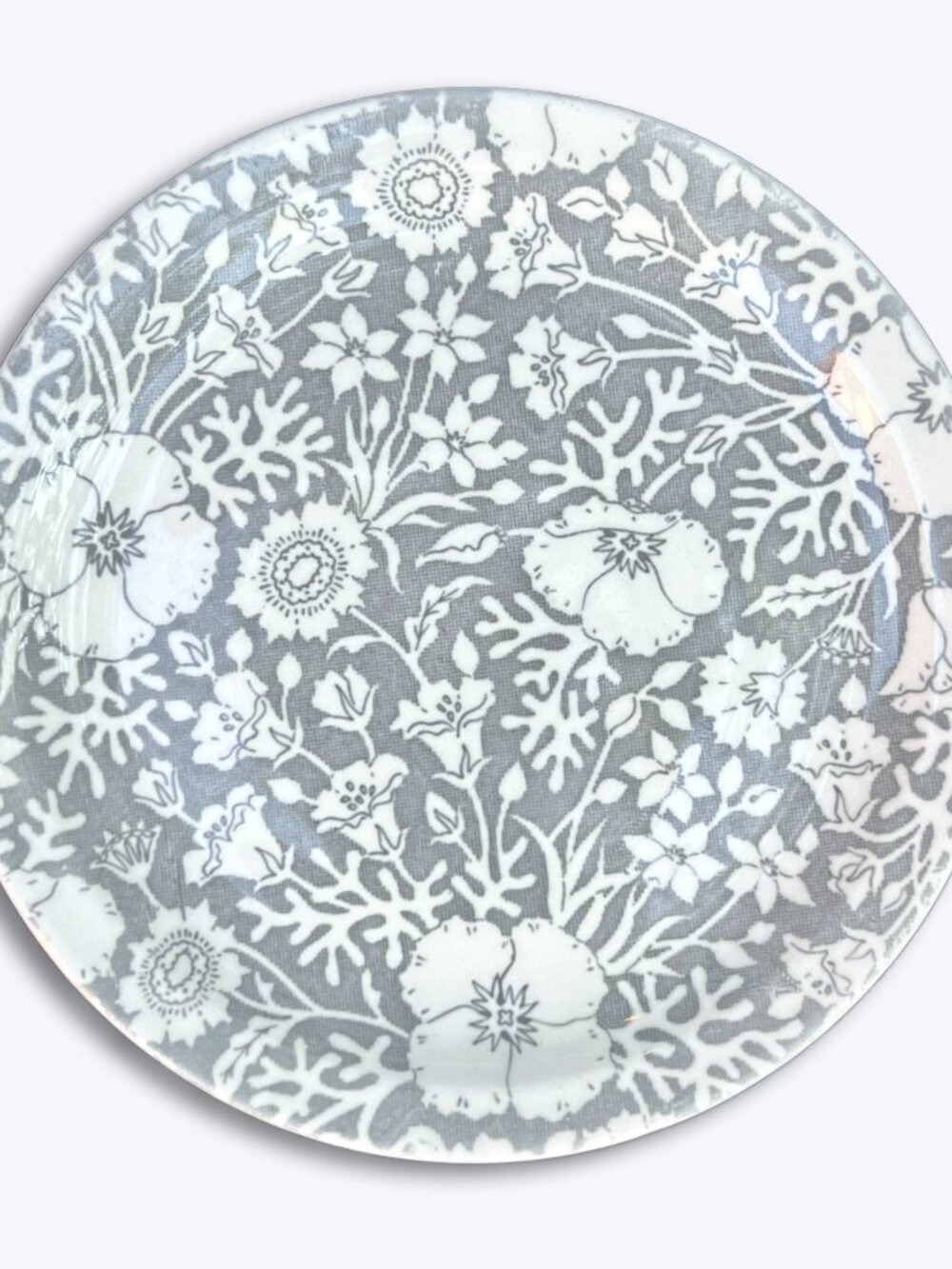 Vtg Wallace China Desert Ware Festival Gray 8" Ceramic Salad Plate Retro Diner